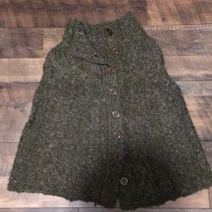 Dark green sweater cape